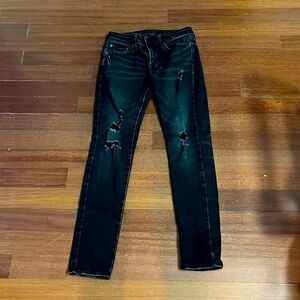 American eagle black jeans 28 waist 32 length